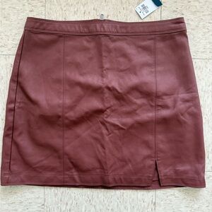 Abercrombie & Fitch Red Mini Pencil Skirt with Slit